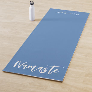 Moderne Namaste Name Dusty Blue Yoga-Matte Yogamatte