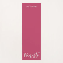 Moderne Namaste Name Hibiskus Rot Baumwolle Weiß
