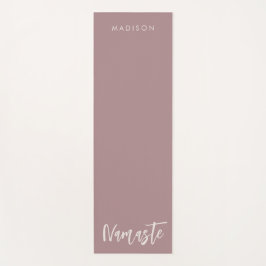 Moderne Namaste Name Rosen Brown Yogamatte