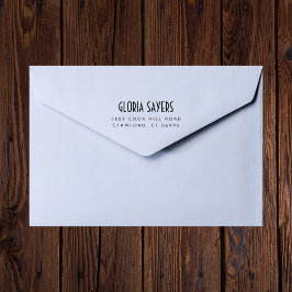 Moderne Name & Name-Rücksendeadresse Gummistempel