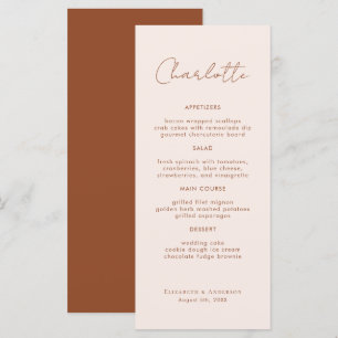 Moderne Name Platzkarte Hochzeitskarte Menükarte