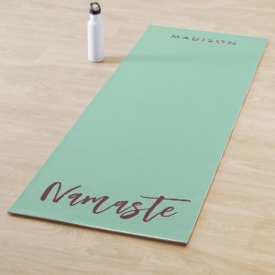 Moderne Namensbezeichnung Türkis Grüne Mauve Yogamatte