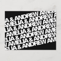 Moderne Namenshochzeit speichern das Datum