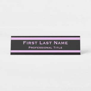 Moderne Namensschild Tischplatten Lavendel Violett