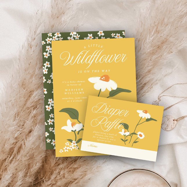 Moderne Natur Themenjunge Wildblume in Bloom Begleitkarte (Von Creator hochgeladen)