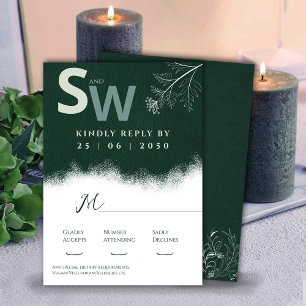 Moderne Naturinspirierte Botanische RSVP-Karte Einladung