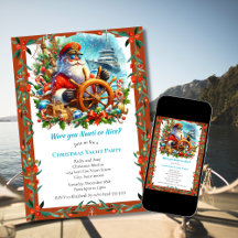 Moderne Nauti oder Schöne Santa Weihnachts-Yacht-P