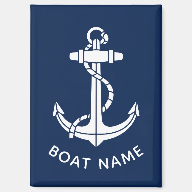 Moderne Nautical Anchor Boat Crew Werbefläche Magnet (Vorderseite)