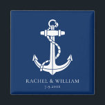 Moderne Nautical Anchor Wedding Swag Magnet<br><div class="desc">Fügen Sie Ihren Namen zu diesem niedlichen benutzerdefinierten Magneten mit der Schaltfläche "Personalisieren" oben hinzu! Der Magnet zeichnet sich durch ein nautisches Design aus,  das Ihre Hochzeitsgäste Liebe geben würden. Großartiger Werfer für Ihre Bootsliebhaber,  Kreuzfahrtpassagiere,  Hochzeitsfeiern und andere besondere Jubiläumsfeiern.</div>