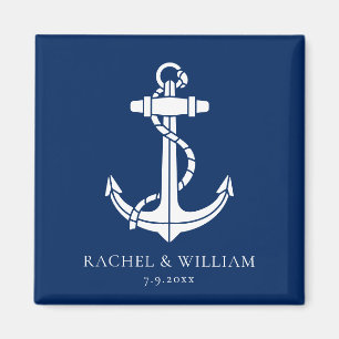 Moderne Nautical Anchor Wedding Swag Magnet