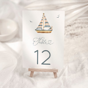 Moderne Nautical Sailboat-Tischnummer