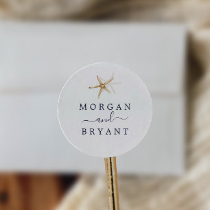 Moderne Nautik   Hochzeitsfeiern mit Seebarsch-Ums Runder Aufkleber