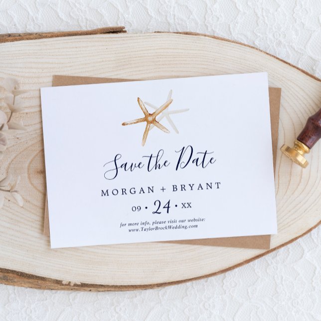 Moderne Nautik | Horizontal Save The Date (Von Creator hochgeladen)