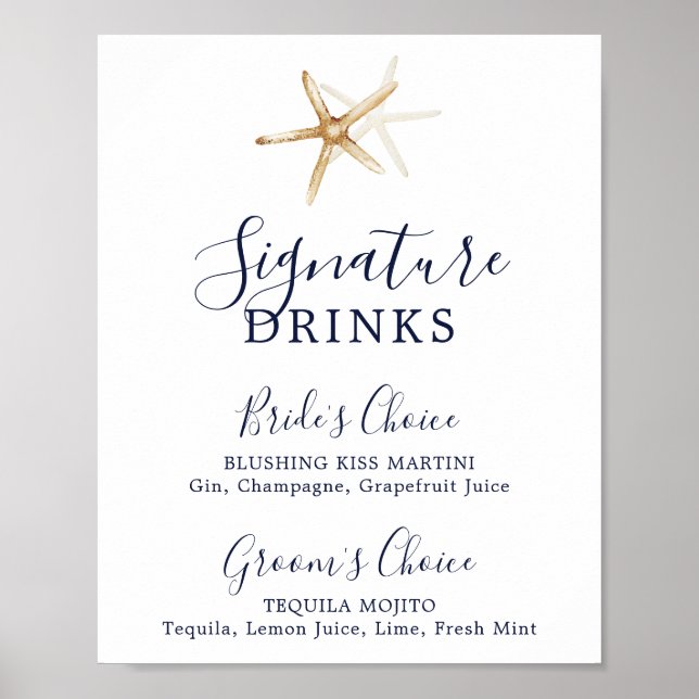 Moderne Nautik | Signature Drinks signature Starfi Poster (Vorne)