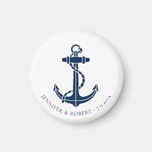 Moderne nautische Bootsanker-Hochzeitsgeschenke Magnet