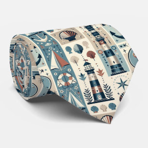 Moderne nautische Krawatte im Mid-Century-Stil