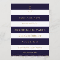 Moderne nautische Save the Date Karte