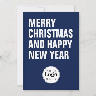 Moderne Navy-Blau-Geschäftschristmas mit individue Feiertagskarte