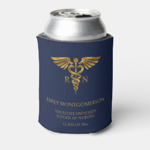 Moderne Navy-Blau-Gold-Schwesternschule RN-Abschlu Dosenkühler