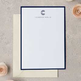 Moderne Navy-Blau-Rahmen individuell gestaltete Ko Mitteilungskarte