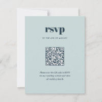 Moderne Navy-Blau-Trendy-Mix-Match-Hochzeits-QR-Co