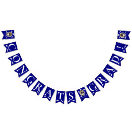 Moderne Navy Blue 3 Fotos, Graduiertenkap, Diploma Wimpelkette