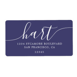 Moderne Navy Blue Family Rücksendeadresse