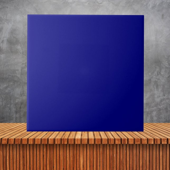 Moderne Navy Blue Schlicht Solid Color Fliese (Von Creator hochgeladen)