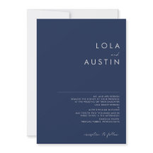 Moderne Navy Blue Silver Traditionelle Hochzeit