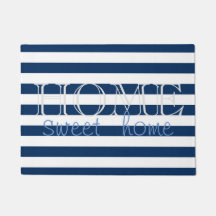 Moderne Navy Blue Stripes,Zuhause Sweet Zuhause