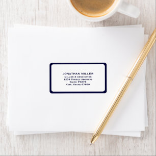 Moderne Navy Blue und White Multi-Line-Adresse Adressaufkleber