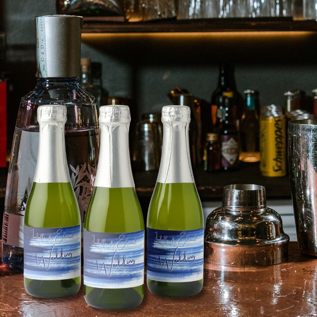 Moderne Navy Blue & White Wassercolor Pinselstrich (Von Creator hochgeladen)