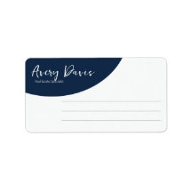 Moderne Navy Elegante Minimalistische Gestaltung I