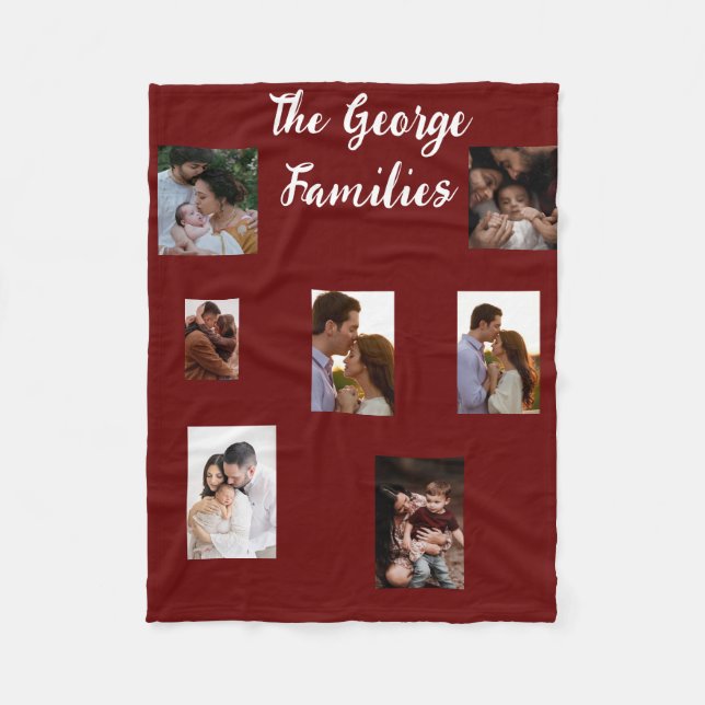 Moderne Navy-Foto-Wohngestaltung Fleecedecke (Vorderseite)