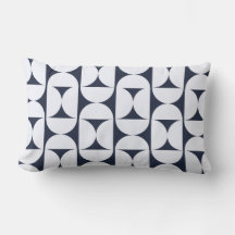 Moderne Navy-Geometrie-Lendenkissen