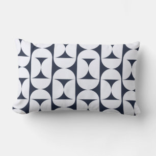 Moderne Navy-Geometrie-Lendenkissen Lendenkissen