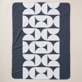 Moderne Navy-Geometrie-Sherpa-Decke Sherpadecke