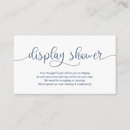 Moderne Navy Handschrift Design, Display-Dusche Begleitkarte