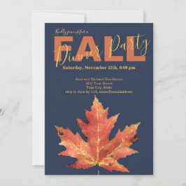 Moderne Navy Herbst Dinner Party Einladung