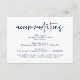 Moderne Navy lässig Eleganz Unterkünfte Hotels Begleitkarte