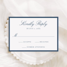 Moderne Navy-Rahmen-Hochzeit