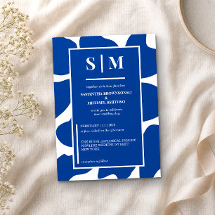 Moderne Navy-Ton-Hochzeit Einladung
