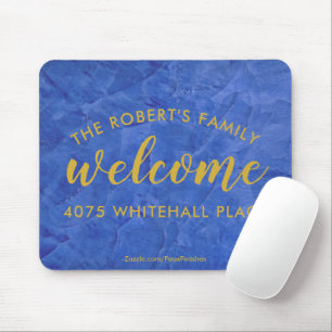 Moderne Navy- und Gold-Personalisierte Name Mousepad