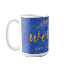 Moderne Navy- und Gold-personalisierte Name und Ad
