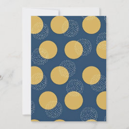 Moderne Navy und Gold Polka Dot Dankeskarte
