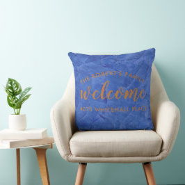 Moderne Navy- und Kupfer-Personalisierte Name Kissen