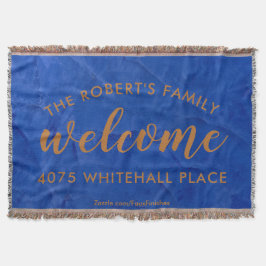 Moderne Navy und Kupfer Personalisierter Name Decke