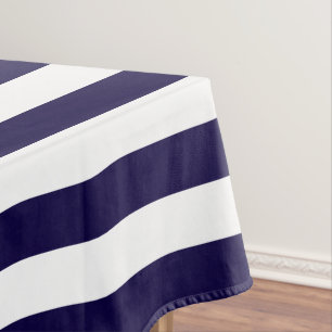 Moderne Navy White Strips Mustermuster-Wohngestalt Tischdecke