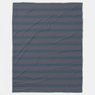 Moderne Navyblaue Pflaumen Streifen Fleecedecke