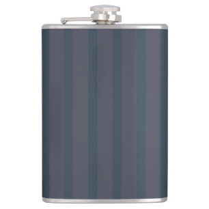 Moderne Navyblaue und Pflaumen-gestreifte Flasche, Flachmann